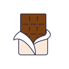 delicious chocolate bar healthy food icon