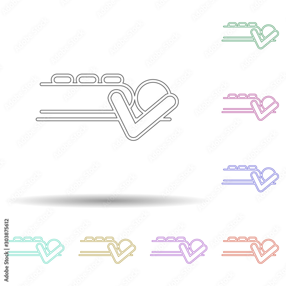 Poster stone therapy multi color icon. simple thin line, outline vector of spa icons for ui and ux, website