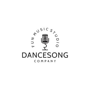 Dance song logo design concept