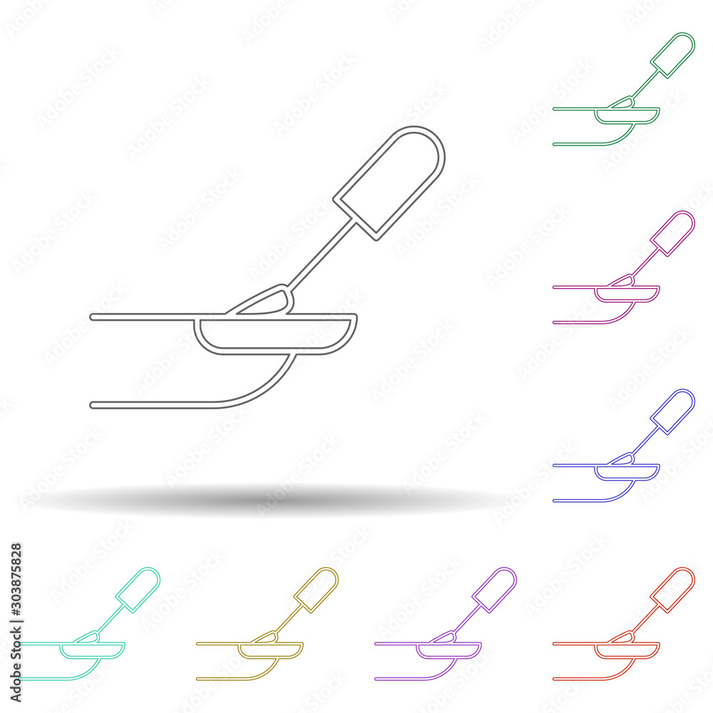 Aufkleber nail polish multi color icon. simple thin line, outline vector of spa icons for ui and ux, website o