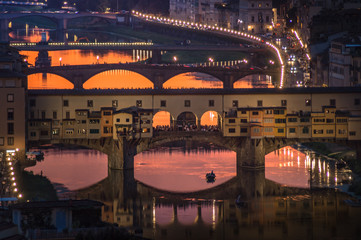 view of florence at sunset