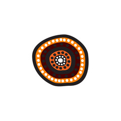 Aboriginal art dots painting icon logo design