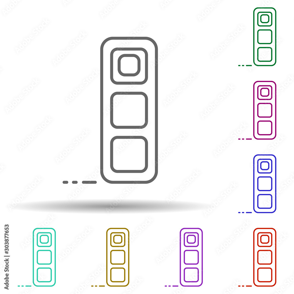Aufkleber brick multi color icon. simple thin line, outline vector of speed icons for ui and ux, website or mo