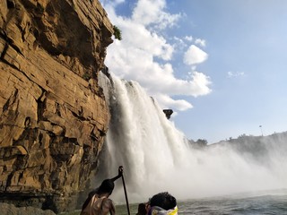 man on cliff