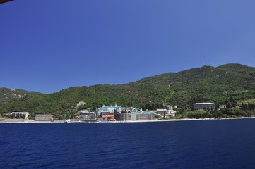 Athos - Holy Mountain in Greece with ancient monasteries