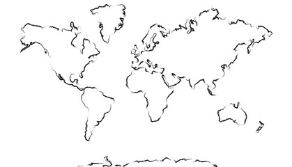 carte du monde esquisse