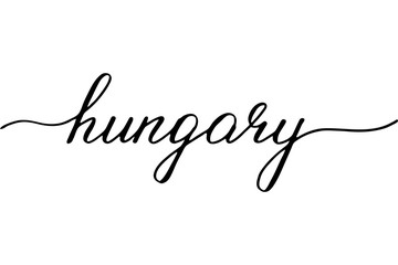 Hungary handwritten text vector