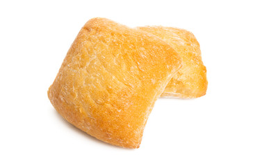 Ciabatta (Italian bread) isolated