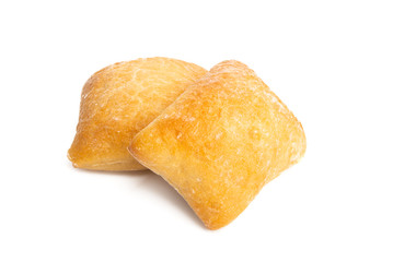 Ciabatta (Italian bread) isolated