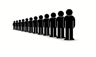 Pack of flat style people, family, couple, crowd icons isolated on white. Black infographics teamwork, leadership, personality, revolution, election, turn, administration, management concept. Vector