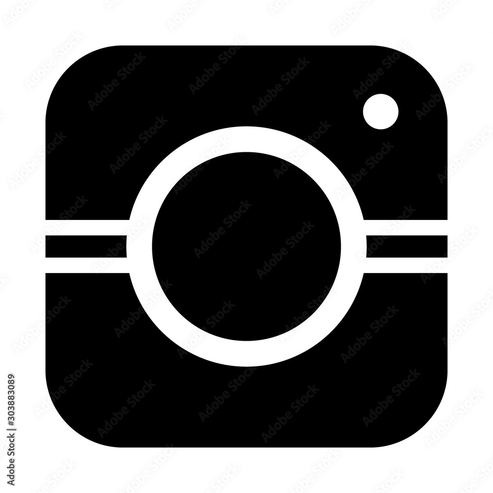 Aufkleber camera icon in trendy flat style isolated on grey background. camera symbol for your web site design