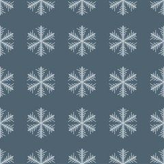 Fototapeta na wymiar Winter snowflakes seamless pattern. Decorative vector illustration.