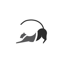 Cat icon logo vector template illustration design