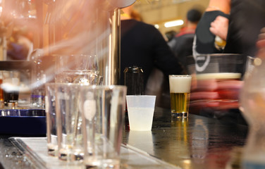 inside the pub with long exposure technique