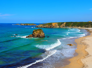 View of the beach of Penarronda in Asturias - Spain