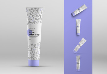 5 Narrow Plastic Tube Mockups