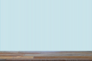 Empty wooden table blurred of restaurant cafe background and reception room, can be used for display or montage your products