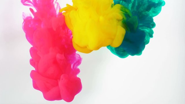 neon rainbow inks mix crating amazing rainbow cloud macro