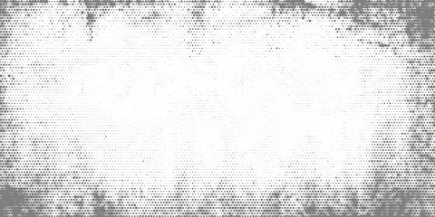 Old grunge dotted background. Abstract distress frame. Halftone effect classic design.