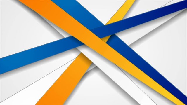 Orange and blue stripes abstract corporate motion background. Seamless looping. Video animation Ultra HD 4K 3840x2160