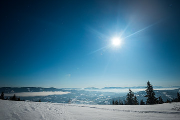 Wonderful beautiful winter landscape