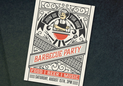 Barbecue Party Invite Layout