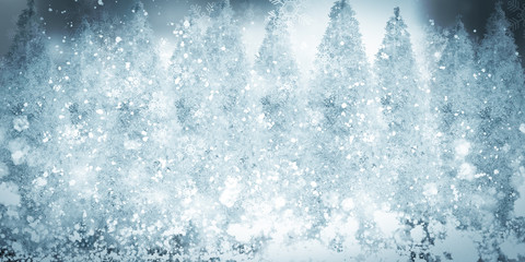 white and gray Christmas light with snowflake bokeh background, Winter backdrop wallpaper.