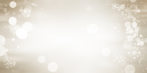 white and gray Christmas light with snowflake bokeh background, Winter backdrop wallpaper.