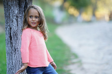 Portrait of a 4 year old girl posing