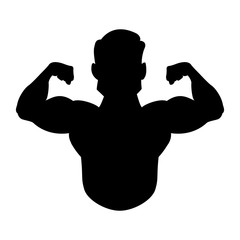Fototapeta premium Bodybuilding silhouette vector. Illustration for fitness logo, label, emblem fitness club and gym