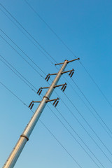 electric power pole and wires