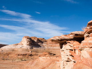 Rock formations in Lake Powell Arizona