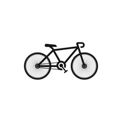 Bike icon, bicycle flat design isolated on white background. Vector illustration