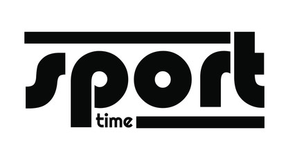 sport time with cute font design.