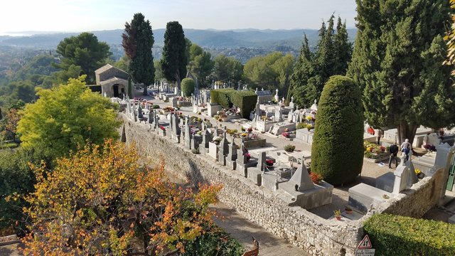 Saint-Paul-de-Vence, France. Nov 02, 2017. Saint Paul Town Cemetery. Famous people buried in Saint-Paul de Vence's cemetery include Marc Chagall.