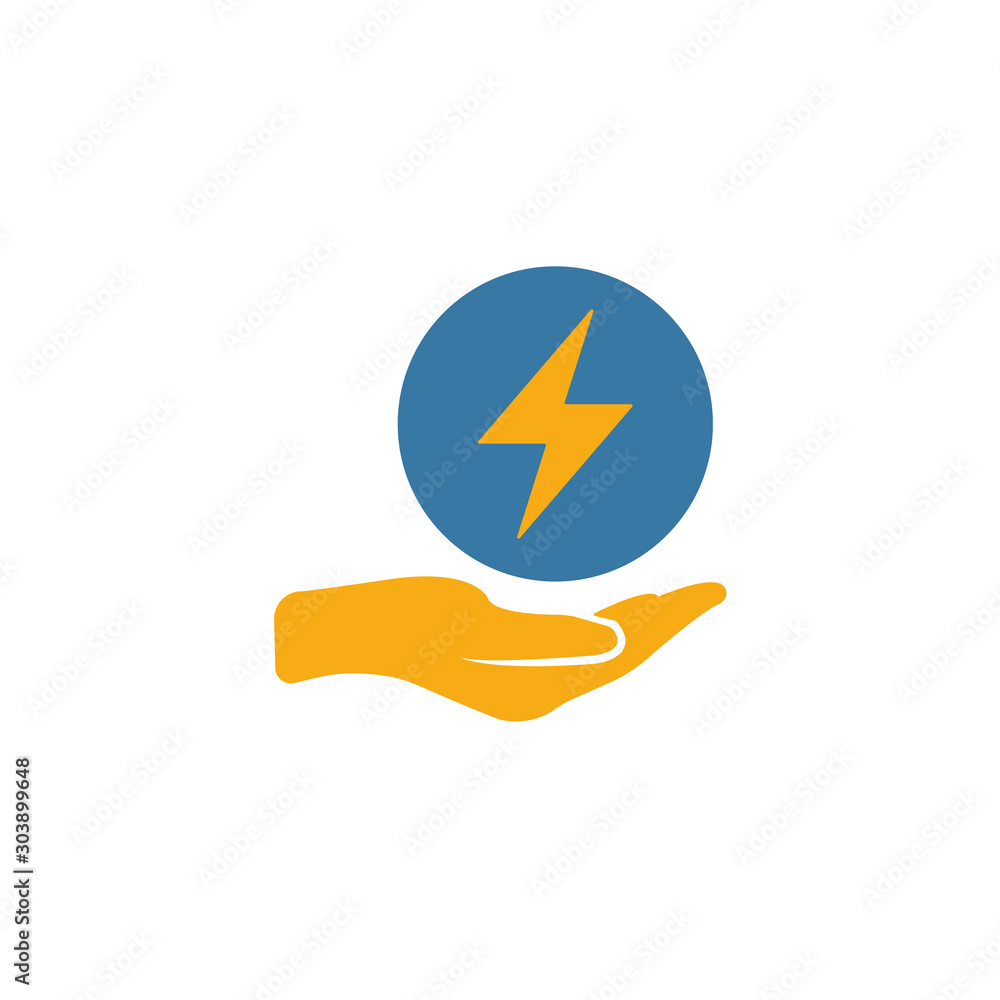 Poster energy saving icon. simple flat element from power and energy collection. creative energy saving ico