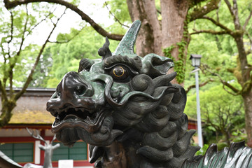 Fototapeta na wymiar Dragon statue in Japan