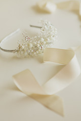 composition of wedding accessories bride