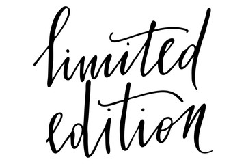 Phrase limited edition handwritten text vector