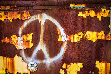 Rusty Peace Sign