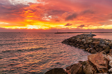 beautiful sunset view at Torrance California