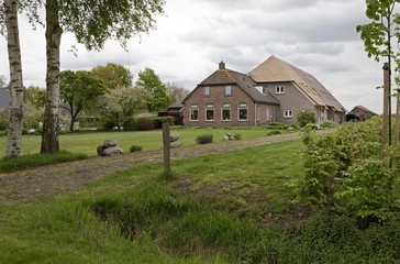Fototapeta na wymiar Koekange Drenthe Netherlands. Village. Houses