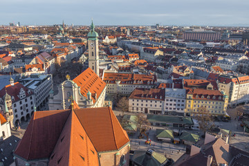 Fototapeta na wymiar Panorama Of Munich, Germany