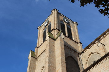 Fototapeta premium Eglise Saint Jean Baptiste dans la commune de Rive de Gier - Département de la Loire - France - Inaugurée en 1849 - Vue extérieure
