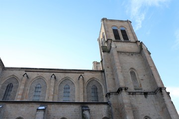 Fototapeta na wymiar Eglise Saint Jean Baptiste dans la commune de Rive de Gier - Département de la Loire - France - Inaugurée en 1849 - Vue extérieure