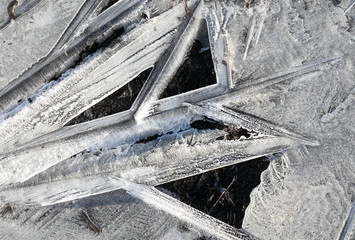 ice triangle symbol in side soft light scene