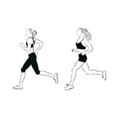 woman running on treadmill