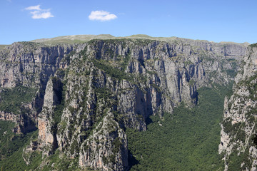 Vikos Gorge landscape in Zagoria Epirus Greece