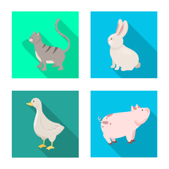 Vector illustration of breeding and kitchen icon. Set of breeding and organic stock symbol for web.