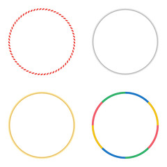 Hula Hoop isolated on white. Gymnastics, fitness and diet concept. - obrazy, fototapety, plakaty